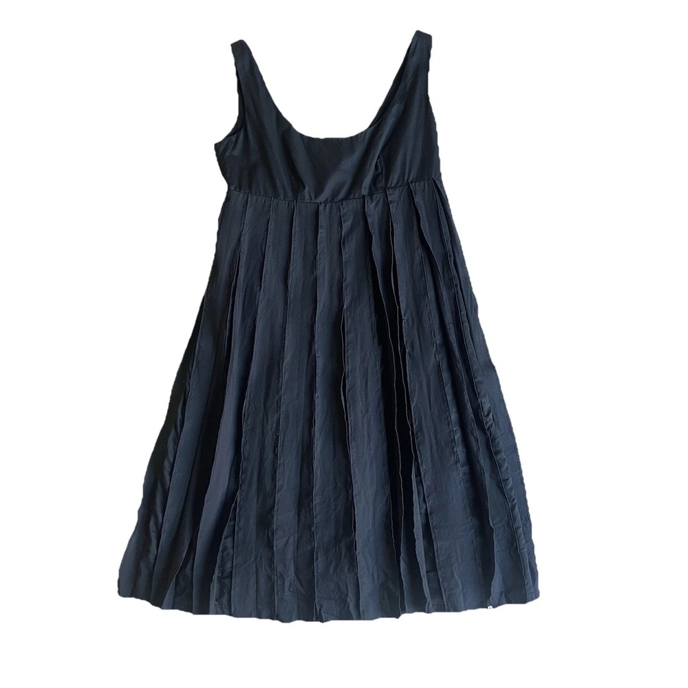 Club‎ Monaco Black Pleated Mini Dress Size 0 Empire Waist Tank Top